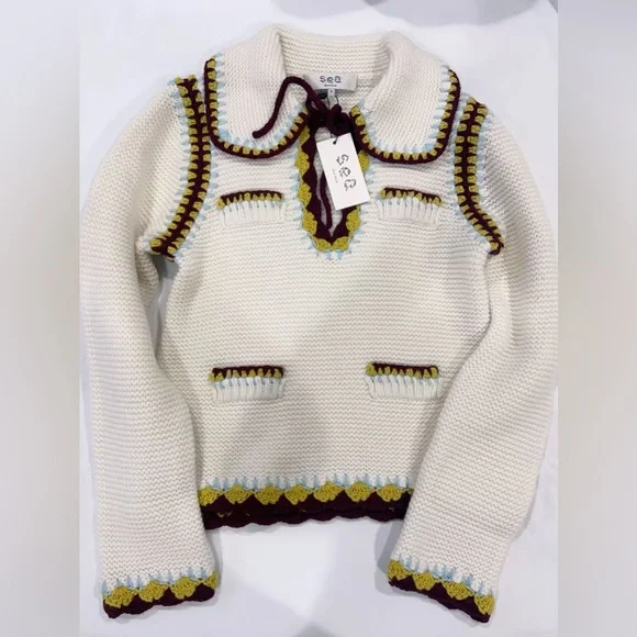 NWT $425 Sea NY Evan Knit Sweater - Picture 7 of 8